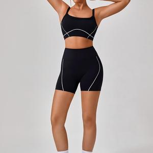 Wholesale Women's High Waist Biker Shorts Tummy Control Butt Lifting Yoga Workout Shorts No Camel <b>Toe</b> Slim Fit Activewear Shorts - Product Image 6
