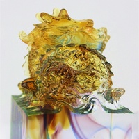 LiuLi — Statue de Dragon chinois en cristal, artisanal, en verre, couleur personnalisable, Style chinois, cadeau Feng Shui, 10 pièces