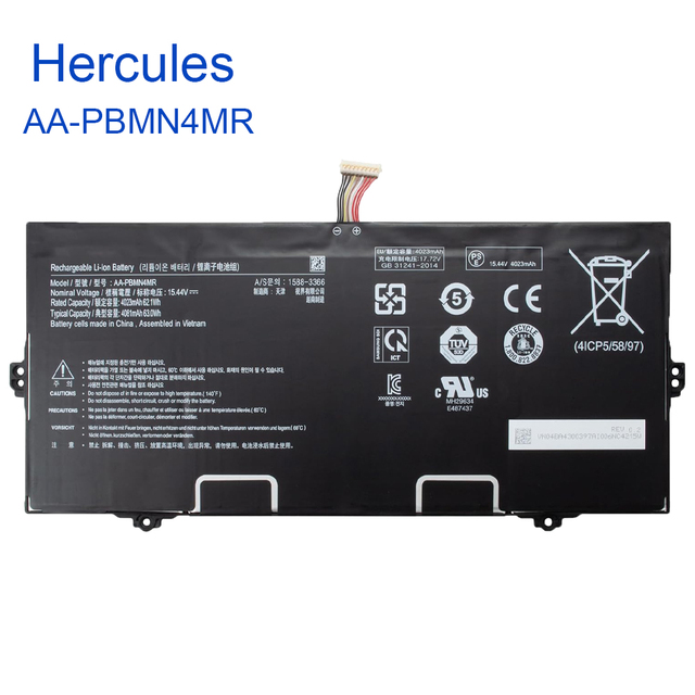 New Genuine Replacement Laptop Battery 15.44V 62.1Wh AA-PBMN4MR BA4300397 for Samsung Galaxy Book2 Pro 13 Li-polymer in Stock