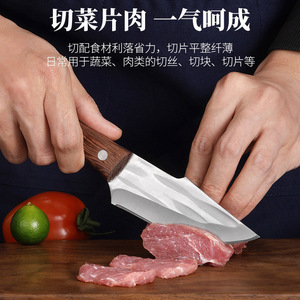 Hand-forged small <b>knife</b> with chicken wing wood <b>handle</b>, meat <b>knife</b>, outdoor camping <b>knife</b>, ring <b>knife</b>, <b>boning</b> <b>knife</b>, meat - Product Image 3