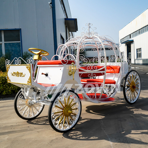 รถม้าฟักทองไฟฟ้าแบบจำลองซินเดอเรลล่า พร้อมห้องคนขับแยกสำหรับเด็ก - Product Image 2