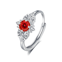 Cincin Zirkon Biru Mewah S925, Cincin Zirkonia Perak 925 yang Dapat Disesuaikan, Cincin CZ Perak Sterling yang Dapat Disesuaikan