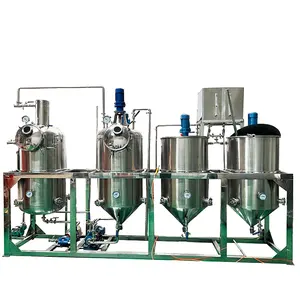 Commercial Olive Soybean Peanut Palm Groundnut Sunflower Stainless Steel Oil Refining Machine Line