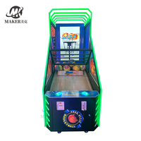 Vente d'usine de cerceaux de rue automatique électronique acheter machine de jeu d'arcade de basket-ball de tir à pièces avec panier mobile