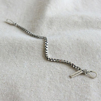 Bracelet chaîne minimaliste tendance en acier titane plaqué argent, bracelet couple homme femme, bijou à maillons, cadeau