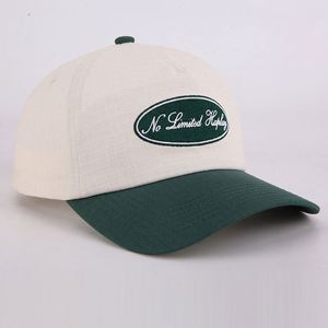 หมวกแก๊ปเบสบอลแฟชั่น unisex แบบ 5 ชิ้น ปักโลโก้ตามสั่ง หมวกทรงสปอร์ต หมวกพ่อ หมวกไม่มีโครง 100% ผ้าฝ้าย สไตล์สตรีททั่วไป ขายส่ง - Product Image 6