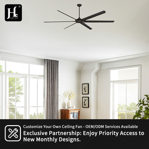 100-inch large <b>ceiling</b> <b>fan</b> for outdoor porch and patio, matte black, 6-speed, 6 blades, <b>with</b> <b>remote</b> control. - Product Image 5