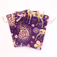 Recyclable Mini Nature Couleur 100% Coton Cordon Sac à Poussière Mousseline de Coton Cordon Sac Écologique Toile de Tirage Chaîne Sac