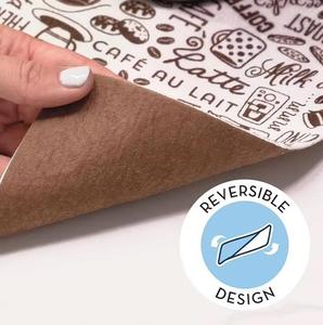 Tappetino da Cucina Rettangolare in Poliestere Assorbente Lavabile Tappetino da Bar <span class=keywords><strong>per</strong></span> Macchina del Caffè Espresso 12x18 Pollici Nero Contemporaneo - Product Image 1