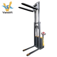 Mini chariot élévateur électrique VANELIFT 1200kg 1500kg 2000kg levage jusqu'à 4m 3.5m 3m 2.5m 2m 1.6m élévateur à palettes à fourche CE