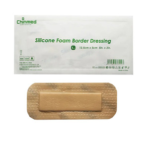 Pansements en silicone pour plaies avec mousse adhésive bordée, dispositif médical certifié CE, classe II, emballage individuel - Product Image 5
