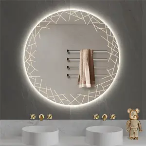 현대 럭셔리 터치 스마트 미러 호텔 조명 욕실 유리 거울 LED