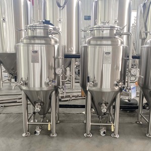 Cuve de fermentation conique 1 BBL avec enveloppe à fossettes en acier inoxydable 304/316, machine de brassage de bière, solution pour la Turquie en promotion - Product Image 2