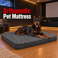 Lit orthopédique pour chien et chat XL, rembourré en éponge, polyester, design moderne, imperméable, coussin anti-anxiété, canapé-lit