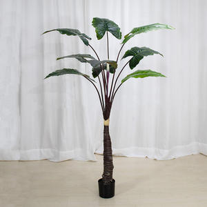 Nouveau Design Artificielle Alocasia Arbre Simulation Plante Verte <span class=keywords><strong>Arum</strong></span> Feuilles En Pot Bureau Intérieur Décoration Plante - Product Image 6