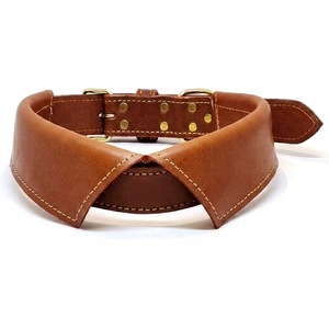 Collar de cuero clásico para perros con ajuste regulable para perros pequeños, medianos y grandes de Divine International India - Product Image 1