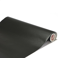 Vinilo Adhesivo Negro Mate Impermeable en Rollo, Fácil de Recortar, para Rotulación, Carteles y Gráficos