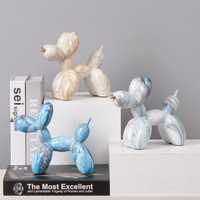Vente chaude ballon chien décoration pièces résine artisanat nordique lumière luxe créatif maison haute décoration