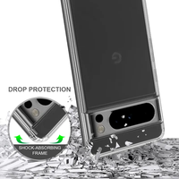 Coque de téléphone transparente antichoc anti-jaunissement PC+TPU à expédition rapide pour Google Pixel 11 11A 10 10A 9 8 8A 7 7A Pro XL