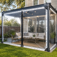 Bâche transparente en vinyle imperméable, robuste, pour patio, jardin, serre et véranda