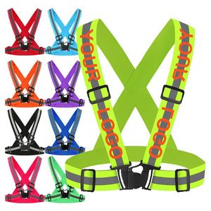 Promotion Custom Reflective Safety <b>Harness</b> Adjustable <b>Belt</b> High-Visibility Work Clothes Night Work Reflective Clothing Accessory - Product Image 1
