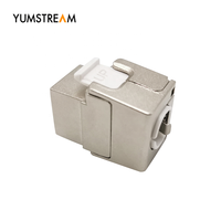 Terlindung tak berpelindung kucing 180 derajat 8 Keystone Jack Mini Stp Ftp Rj45 Cat8 Keystone