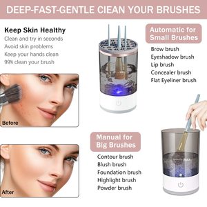 Nettoyeur de pinceaux de maquillage automatique en gros, machine de nettoyage et de séchage de pinceaux cosmétiques - Product Image 2