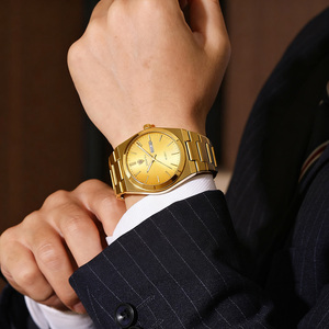 Montre pour homme Gohuos 8807, tendance mode, lumière nocturne, étanche, calendrier, bracelet en acier, montre à quartz haut <span class=keywords><strong>de</strong></span> gamme pour homme, pour le travail et les loisirs - Product Image 3