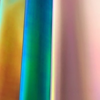 Rouleaux de simili cuir PU irisé au Laser holographique TPU tissu vinyle métallisé mat pour la fabrication de chaussures sacs à main