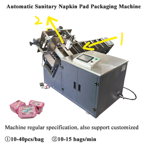 Machine d'emballage semi-automatique pour serviettes hygiéniques et produits d'hygiène jetables avec contrôle PLC pour 10 à 40 pièces par <span class=keywords><strong>sac</strong></span> - Product Image 2