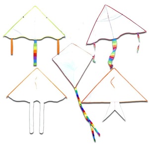 Cerf-volant à peindre soi-même Ming Anjia, cerf-volant blanc à décorer, cerf-volant pour enfants, en tissu synthétique - Product Image 1