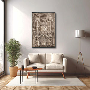 Produit de style architectural en 2025 vente directe d'usine cathédrale d'<span class=keywords><strong>Amiens</strong></span> décoration en bois sur le thème pour la décoration intérieure - Product Image 2