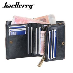 Cartera Corta de Cuero Sintético Beallerry para Hombre, Estilo <span class=keywords><strong>Trezor</strong></span>, Cierre Abierto, Forro de Poliéster, Tarjetero, Monedero, Precio de Fábrica - Product Image 3