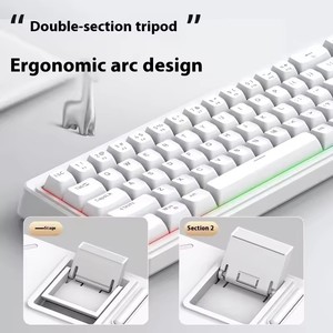 Miễn Phí Wolf M68se Có Dây Chơi Game Mini Xách Tay Bàn Phím Thiết Kế Tiện Dụng Hỗn Hợp Ánh Sáng 68-Key Văn Phòng E-Thể Thao Gamer Quà Tặng Máy Tính Xách Tay - Product Image 4