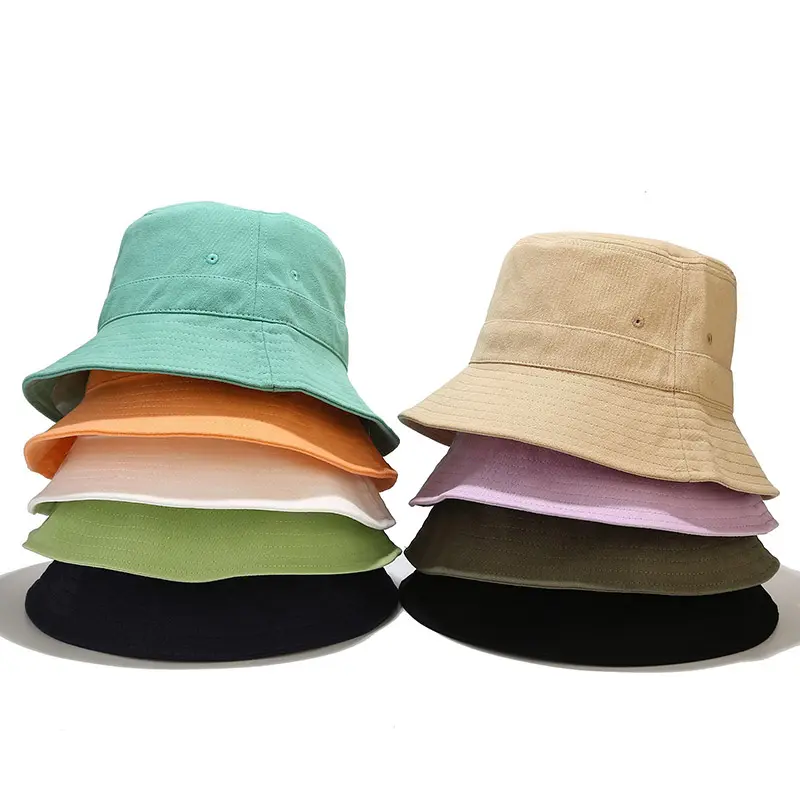 Wholesale Cotton Breathable Splicing Bucket Hat Fisherman Caps Basin Cap Sun Hat for Women Summer