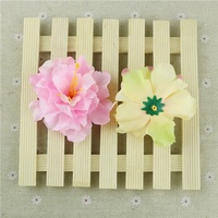 Kepala tanaman buatan tangan, harga pabrik tanaman buatan tangan Diy, hiasan kepala bunga Peony, kain sutra