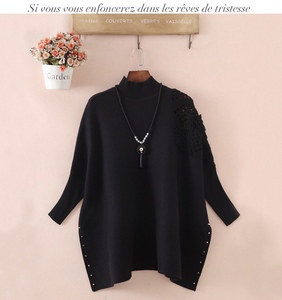 Commercio all'ingrosso di spalla stringa di <span class=keywords><strong>pizzo</strong></span> floreale maglione personalizzato scava fuori pullover del capo dello scialle delle donne - Product Image 6