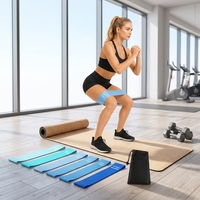 Juego de 5 Bandas de Resistencia de Látex, Bandas de Ejercicio para Fitness, Yoga, Pilates, Gimnasio, Entrenamiento de Glúteos, Logotipo Personalizado, Venta al Por Mayor