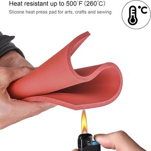 Plaques en mousse de silicone rouge, <span class=keywords><strong>tapis</strong></span> de presse à chaud en ABS, coussinets thermiques en silicone pour machine de presse à chaud, coussinets de remplacement - Product Image 2