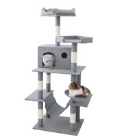 Produit phare : Arbre à chat classique et mignon en bois, sisal et fibres d'agave, en forme de cactus, avec emballage carton, pour usage intérieur, pour griffer et faire la sieste