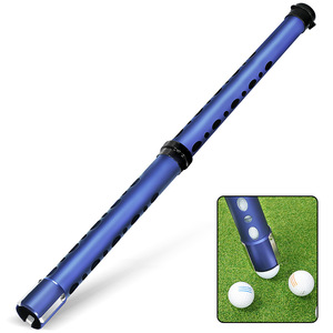 Aluminum <b>Golf</b> Ball Retriever Royal Blue And Black Metal Tube With Holes For Outdoor Use - Product Image 1