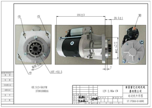 Nuevo Conjunto de Arranque para Camión FYD S13-561VM 3708100RAA 12V 2.8kW con Certificación TS16949, <span class=keywords><strong>Motor</strong></span> Automotriz para <span class=keywords><strong>Jeep</strong></span>/Fiat - Product Image 4