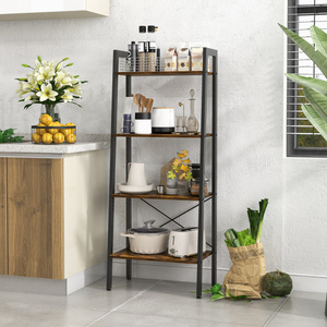 DB 4-Tier Bookshelf Metal <b>Frame</b> and Adjustable Foot Pads Bookcase & Bookshelf - Product Image 2