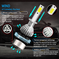 Faros Delanteros LED para Automóvil PLIHAS C6, 36 W, 8000 LM, Bombillas COB para Faros Delanteros de Automóvil H1/H3/H4/H7/H11/880/9004-9007, Luces Antiniebla, CC 12-24 V