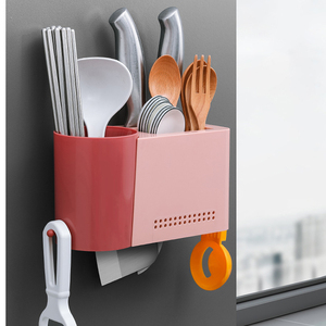 Wholesale Home Kitchen Silverware Flatware Caddy Holder <b>Storage</b> <b>Basket</b> Self Adhesive <b>Wall</b> Mounted Cutlery - Product Image 6