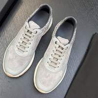 Sneakers de luxe pour hommes en nubuck gaufré effet croco, style Old Money, à lacets, décontractées, pour la course à pied