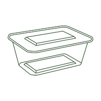 Boîte d'emballage de salade de pâtes multifonctionnelle imprimée personnalisée avec couvercle récipient alimentaire en plastique