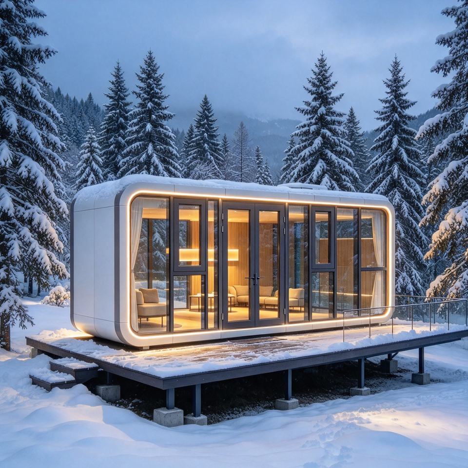 Apple Cabin Glamping Resort Prefab Capsule House CE SAA Certified ...