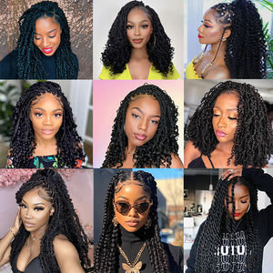 Mèches à tresser Spring <span class=keywords><strong>Twist</strong></span> de 16 pouces, Tresses Sénégalaises Passion Soft Locs au crochet, 105g, pré-bouclées, fixation à l'eau chaude - Product Image 6