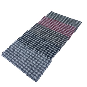 Vải sản xuất dệt Jacquard Houndstooth kẻ sọc Tweed LEN/<span class=keywords><strong>Polyester</strong></span> Vải cho quần áo 2252 - Product Image 2
